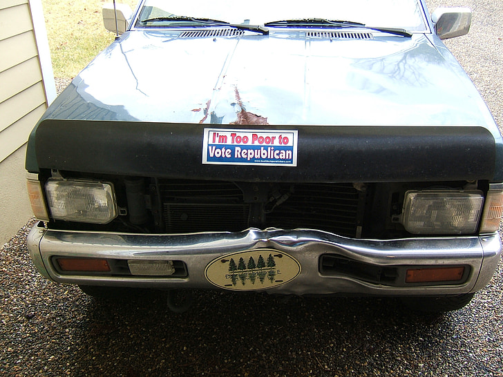 automašīnas, zīme, nabaga, republikāņu, SUV