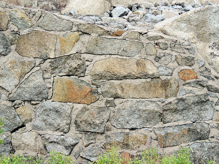 Wand, die stones, Stärkung der, Ziegel, Textur, Sperre, Granit