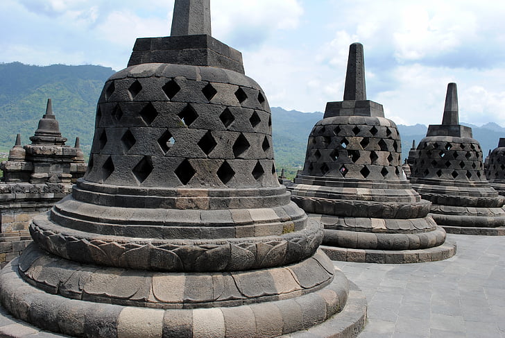 Borobudur, Indonésia, Bu, Budismo, Templo de, Ruínas de Borobudur, Java