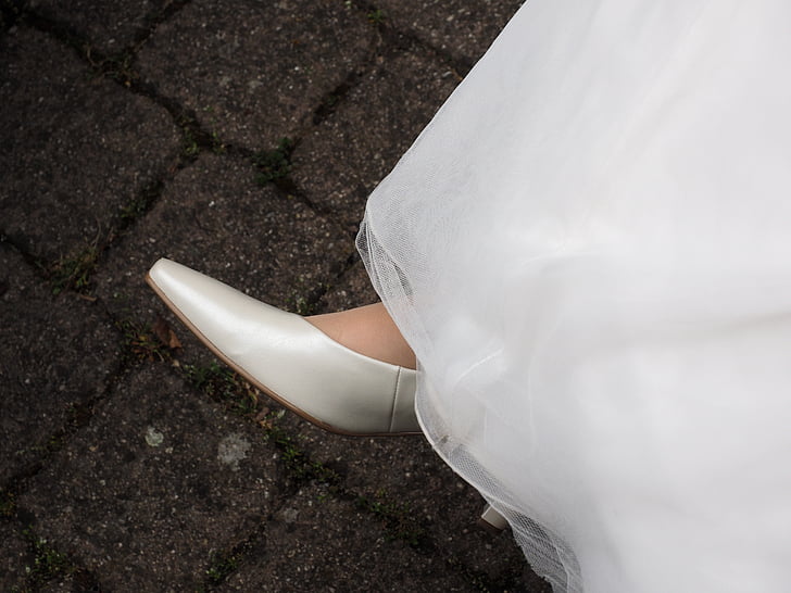 giày dép, Giày cưới, brautschuhe, giày dép nữ, đám cưới, bàn chân, trắng