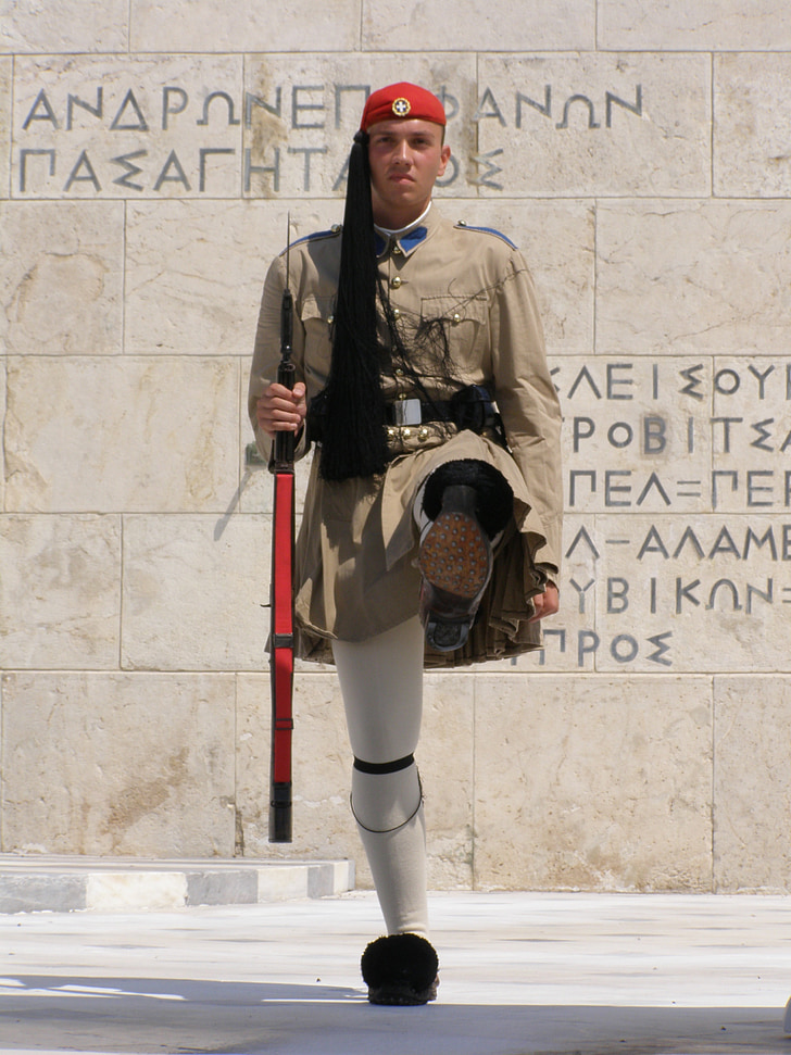 Athens, Grieķija, kareivis, apsargs, Varta, sargkareivis