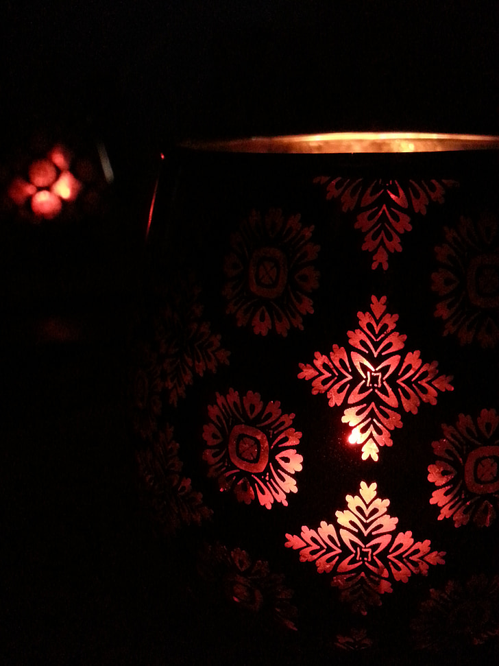 candle, light, chiaroscuro, reflections, dark, candlelight, calm