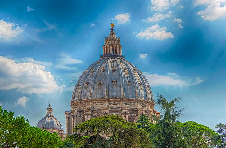 Saint peter's basilica, Řím, Itálie, Vatikánský městský stát, orientační bod, slavný, destinace