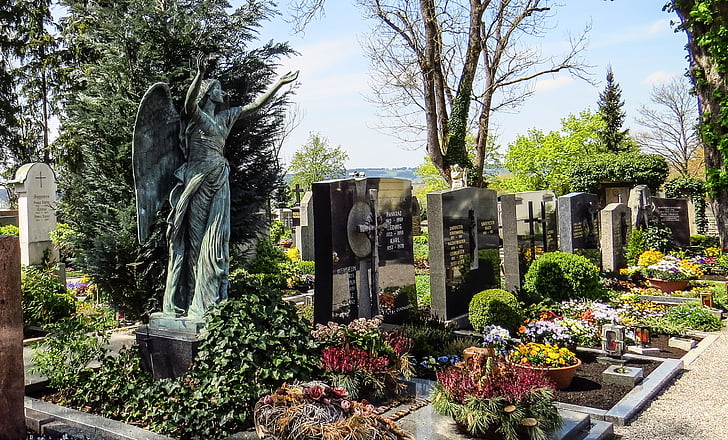 cemetery, graves, gravestone, grave stones, grave figures, grabschmuck