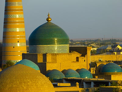 Khiva, thành phố, quang cảnh thành phố, cũ, abendstimmung, Uzbekistan, hoàng hôn