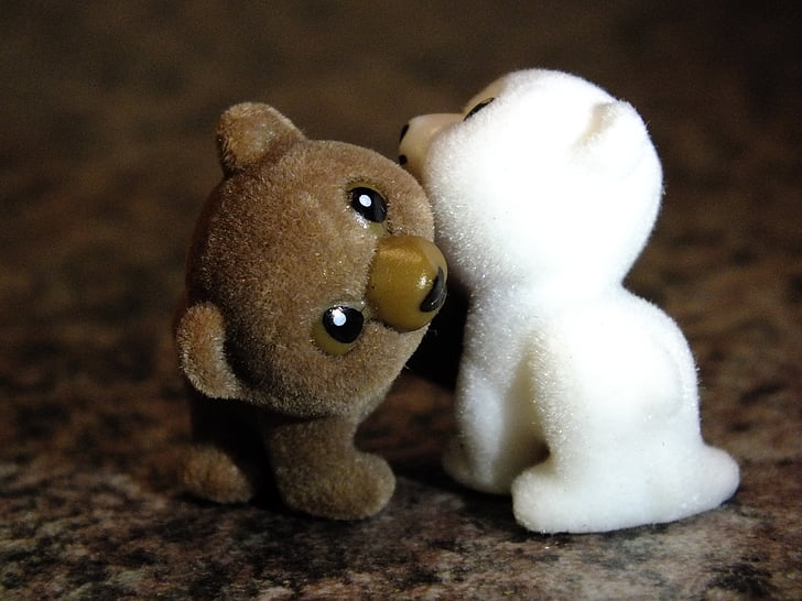 Teddy bears, přátelství, hnědá, dětské hračky, medvědi, kožešina