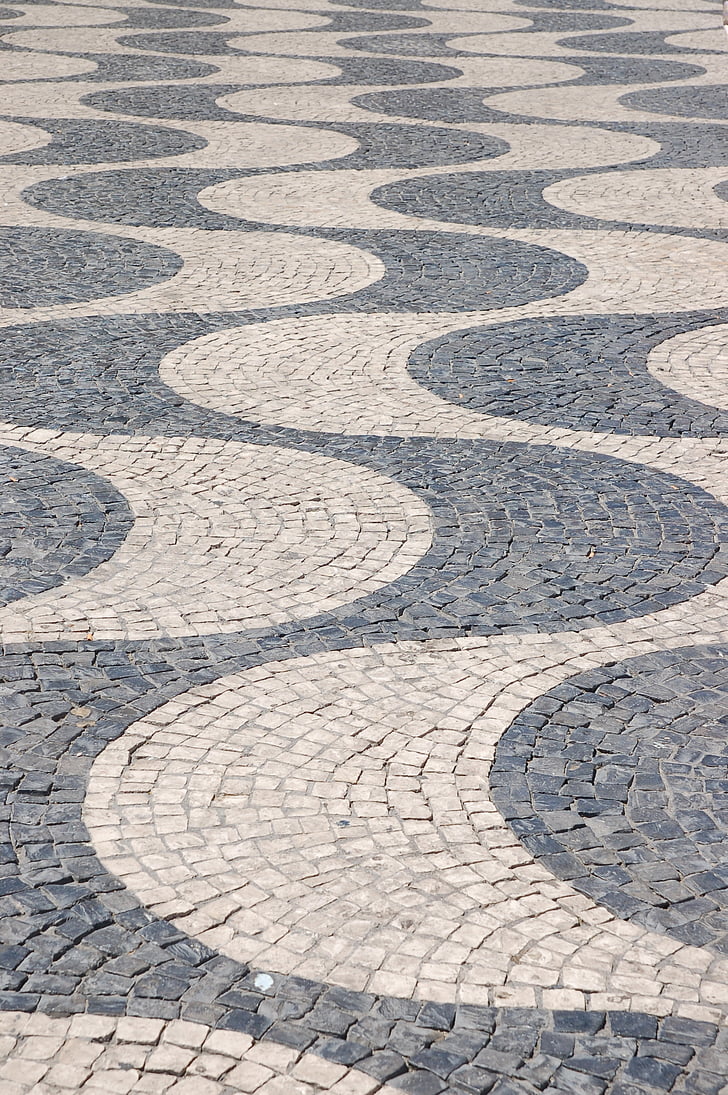 Lisboa, Portugal, Europa, ciutat, paviment, urbà, històric