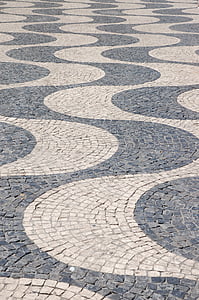 lisbon, portugal, europe, city, pavement, urban, historic