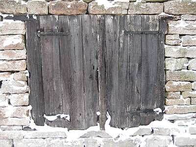 muro de piedra, piedra, piedras, puerta, Puerto, cerca de puerta de madera, naturaleza