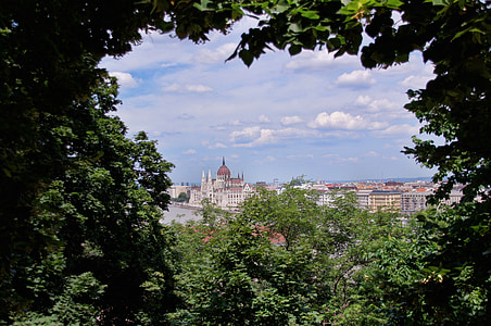 panoràmica, Budapest, ciutat, panoràmica de la ciutat, l'Outlook, Romàntic/Lluna, Hongria