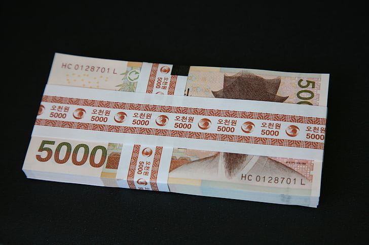 money, bills, don, 5000 usd, five thousand usd, korea money