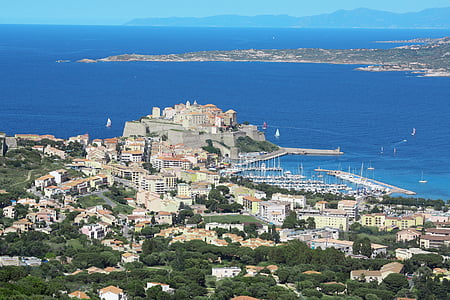 Calvi, Frankrijk, Corsicaanse, vakantie, zee, natuur, strand