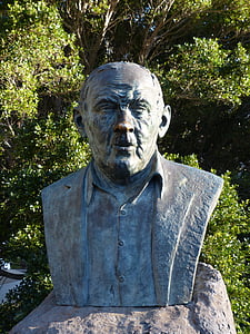 statue de, Figure, bronze, statue en bronze, homme, visage, humaine