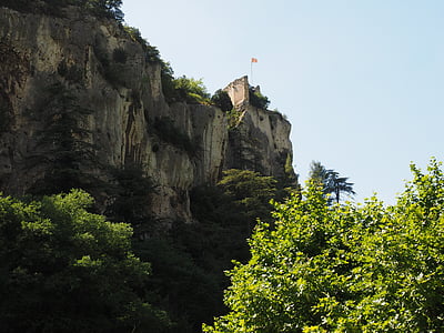 ruine de philippe de cabassolle, Château, Burgruine, Ruin, Fontaine-de-vaucluse, France, Provence