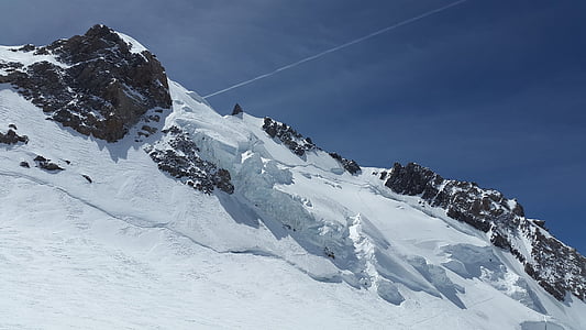 Mont maudit, gletser, seracs, pegunungan tinggi, pegunungan, es, Alpine