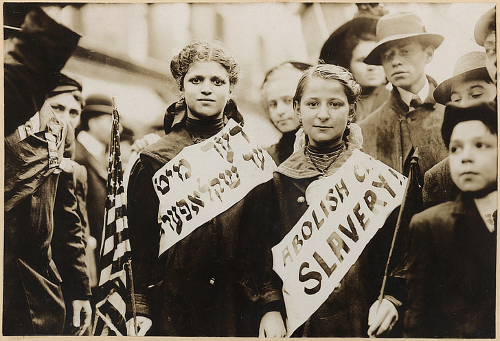 pekerja anak, anak-anak, perbudakan, demonstrasi, protes, 1909, New york
