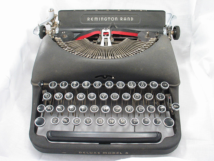 пишеща машина, Черно, стар, реколта, Антик, ретро, машина