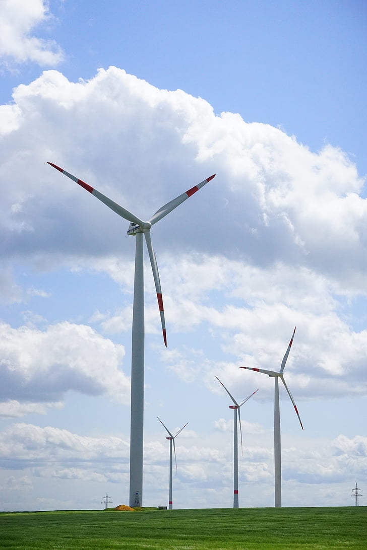 windräder, vēja enerģija, vēja enerģija, enerģija, vide, pašreizējais, vējš