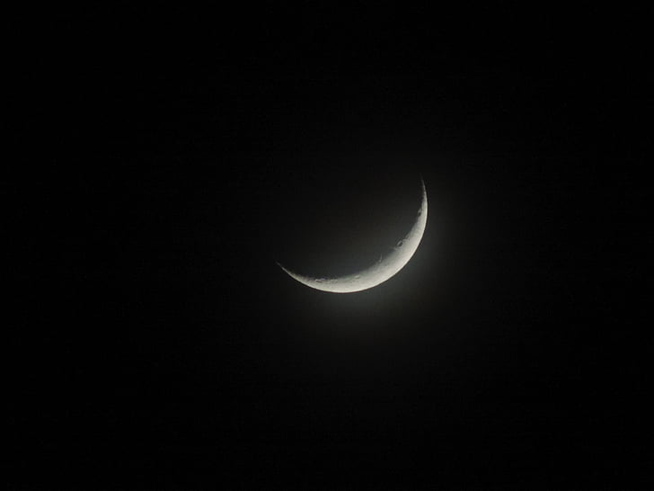 mesiac, Kosák mesiaca, noc, večer, kreatívne, polmesiac, Sky
