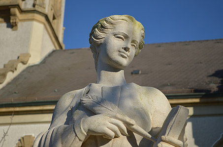 Hockenheim, Deutschland, Evangelische, Kirche, Statue, Statur