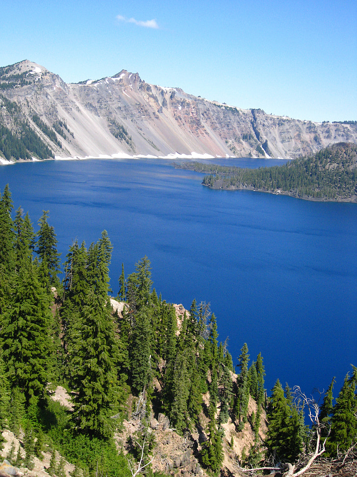 Lago Crater, Oregon, Lago, cratera, nacional, Parque, paisagem
