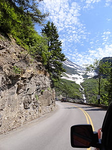 Glacier national park, Montana, scenérie, Príroda, národné, Mountain view, zimné