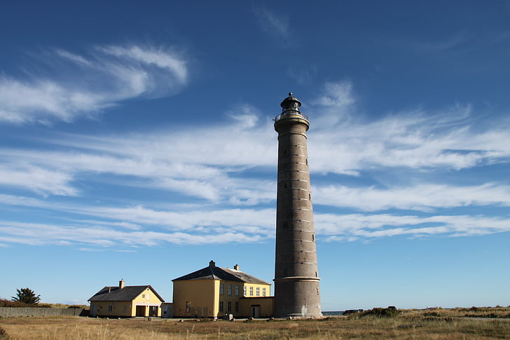 north, lighthouse, denmark, sky, built structure, cloud - sky, building exterior