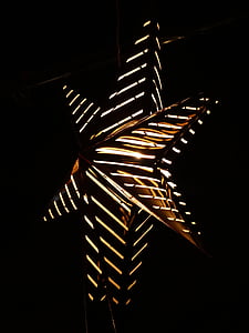 lysende stjerne, Star, dekorasjon, Christmas