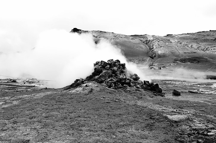 fonte di zolfo, Islanda, Highlands, Isola dell'altopiano, escursione