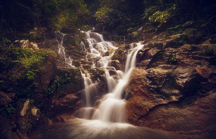 vodopád, džungle, cestování, Les, cestovní ruch, Příroda, deštný prales