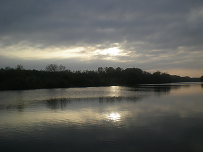 多瑙河, 晚上, 安静, 沉默, 暮光之城, 水, 湖