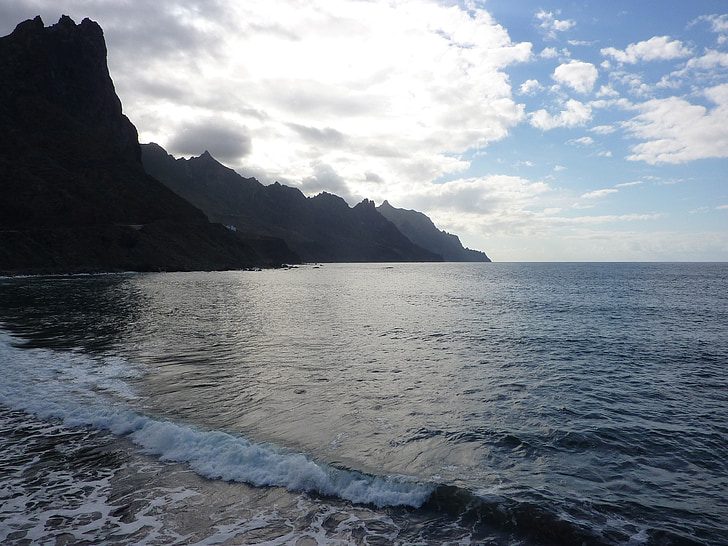 Tenerife, plaža, Anaga, benijos, taganana, priroda, je