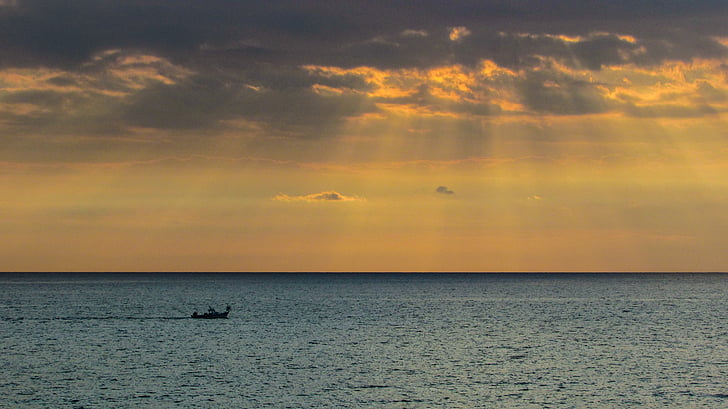 Κύπρος, Αγία Νάπα, ηλιοβασίλεμα, στη θάλασσα, ουρανός, το απόγευμα, φύση
