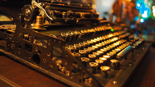 skrivemaskin, steampunk, modell