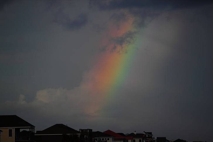 rainbow, sky, cloud, weather, rain, symbol, heaven