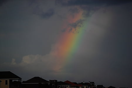 arco iris, cielo, nube, tiempo en, lluvia, símbolo, cielo