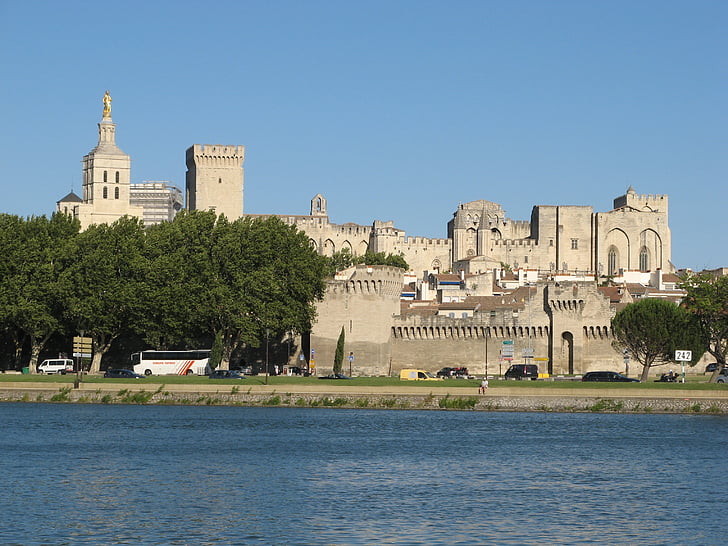 a pápák palotája, Avignon, örökség, Provence, Franciaország