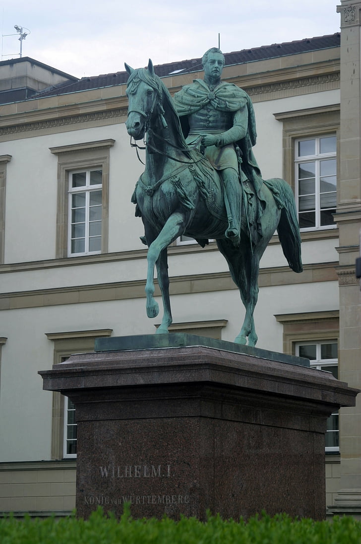 statue de, roi wilhelm i, statue équestre, Stuttgart, Musée des beaux-arts