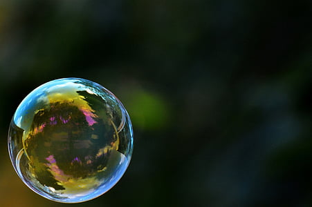 bolla di sapone, colorato, palla, acqua e sapone, fare bolle di sapone, galleggiante, il mirroring