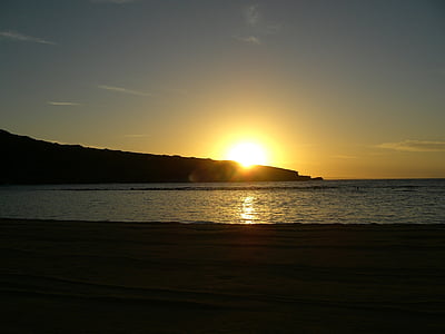 lever du soleil, Hawaii, été, Dim, Bonjour, vacances, coucher de soleil