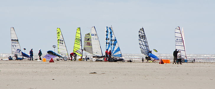 beach sailing, saint peter ording, north sea, coast, beach, sand beach, germany