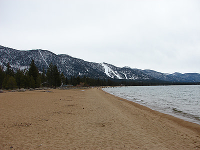 Llac tahoe, platja, Llac, Tahoe, l'aigua, vacances, tranquil