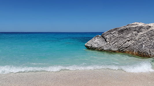 Middelhavet, turkis, sjøen, blå, stranden, kysten, Sardinia
