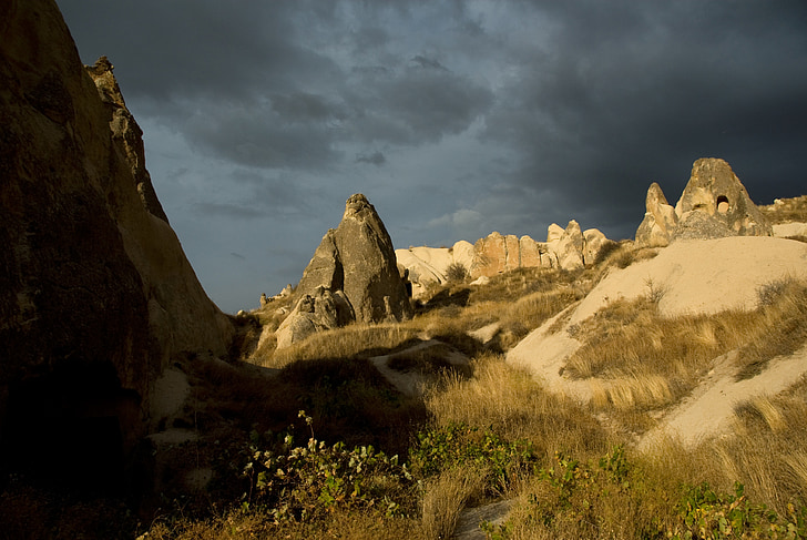 cappadocia, göreme, turkey, tufa, rock formations, landscape, erosion