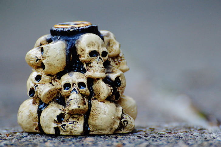 Skull and crossbones, griezelig, Halloween, schedel, bot van de schedel, Weird, eng