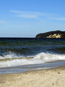 vandens, jūra, paplūdimys, smėlio, banko, purškimo, Baltijos jūros