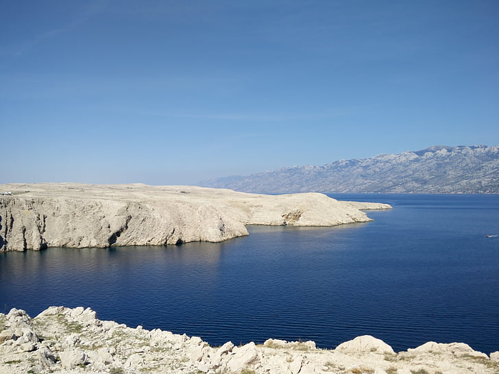 Isla de pag, Mar Adriático, Croacia