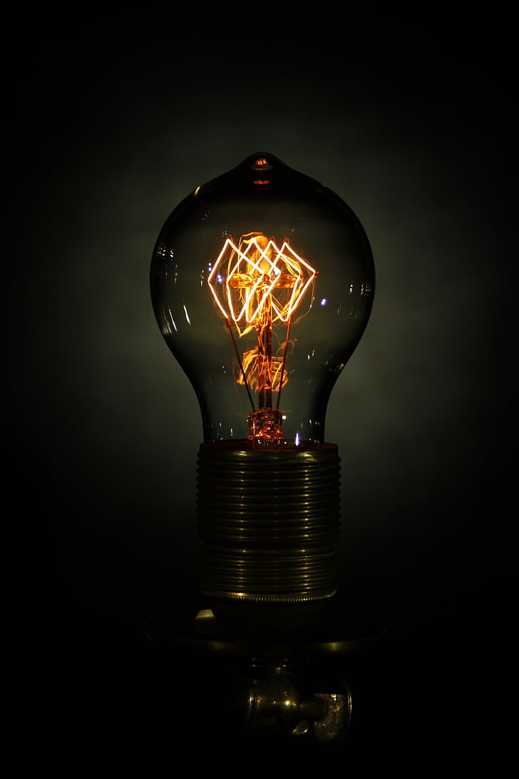 Miznúce, Edison, elektrickej energie, svetlo, lampa, nedokončený, Nostalgia
