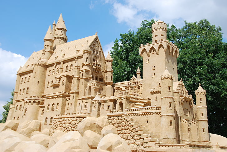 Sand, skulptur, konst, Sand castle, arkitektur, berömda place, historia