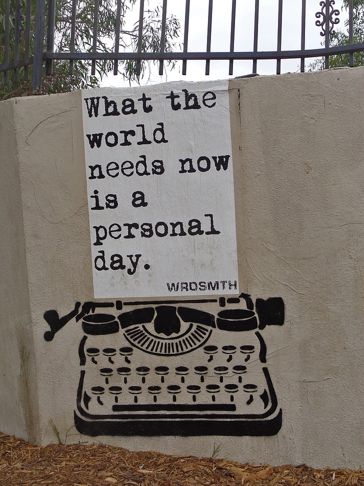 írógép, Wall art, Los Angeles-i, Park